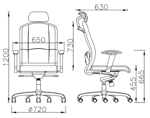 XW-F104職員辦(bàn)公(gōng)椅參數